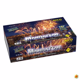Manhattan Verbundfeuerwerk 187 Schuss für Hochzeiten, Geburtstage, Silvester Manhattan Verbundfeuerwerk 187 Schuss für Hochzeiten, Geburtstage, Silvester