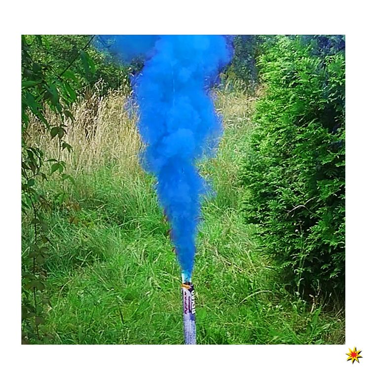 Rauchfackeln Blau 60 Sek. Rauchfackel Blau von Pyrotrade Handfackel Notfackel