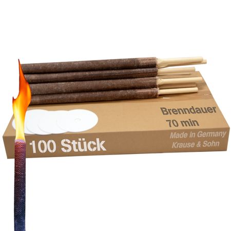 100 Hochwertige Fackeln 70 Minuten Brennzeit
