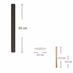 100 Stück 100 Min. Brenndauer Fackel 60cm lang gehobene Qualität Wachsfackel Fackelwanderung Hexenfeuer Grillparty Garten Deko