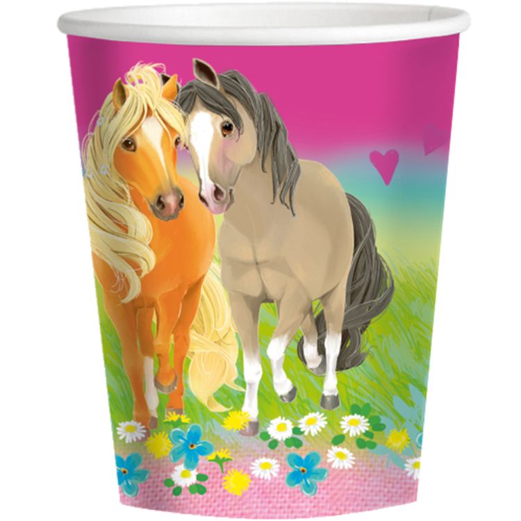 Pferde Party-Set Kindergeburtstag Deluxe Best Friends 76-tlg. Party-Deko Pferde Party-Set Kindergeburtstag Deluxe Best Friends 76 Teile Party-Geschirr Tiermotive Pferde Pony rosa Mädchen Tischdeko Mottoparty
