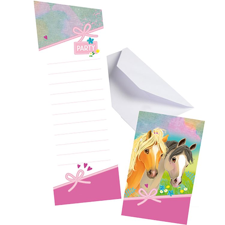 Pferde Party-Set Kindergeburtstag Deluxe Best Friends 76-tlg. Party-Deko Pferde Party-Set Kindergeburtstag Deluxe Best Friends 76 Teile Party-Geschirr Tiermotive Pferde Pony rosa Mädchen Tischdeko Mottoparty