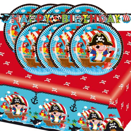 Piraten Party-Set 10-teilig Seeräuber Tisch-Deko Party-Zubehör Geburtstag