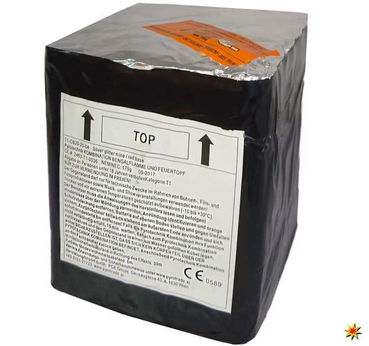 Feuerwerksbatterie Silverstar mit 24 Schuss + 1 Fontäne für Hochzeiten, Geburtstage und Silvester Feuerwerksbatterie Silverstar mit 24 Schuss + 1 Fontäne für Hochzeiten, Geburtstage und Silvester