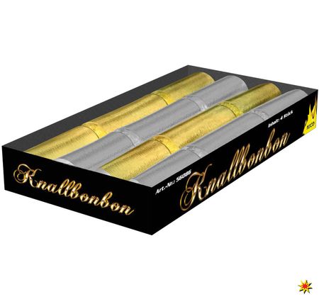 Tischfeuerwerk Knallbonbon Silber und Gold von Nico