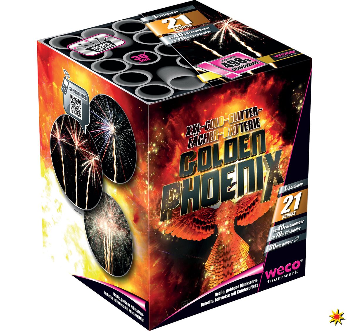 Feuerwerk Batterie Golden Phoenix 40 Sek Von Weco