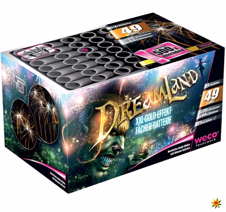 Dreamland Feuerwerk Batterie 49 Schuss Für Silvester und andere Anlässe Dreamland Feuerwerk Batterie 49 Schuss Für Silvester und andere Anlässe