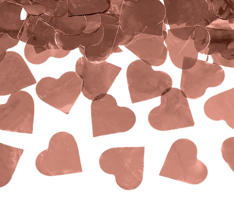 Shooter mit Herzen in Roségold, Konfettikanone 60 cm Shooter mit Herzen in Roségold, Konfettikanone 60 cm