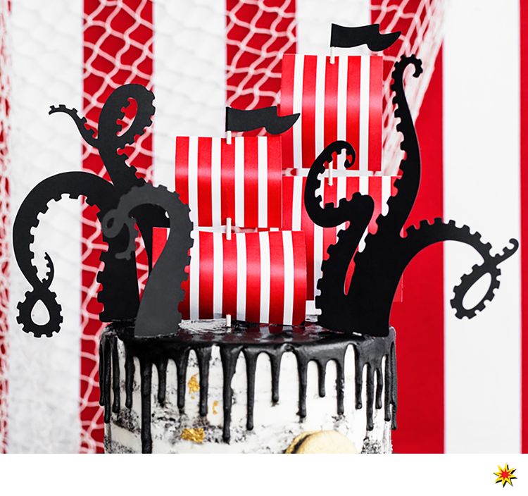 Piraten Party-Set Kinder Geburtstag Deko Luftballons 72-tlg. Deluxe Tisch-Deko Party-Set Kinder Geburtstag Pirat Deko Luftballons, 72-tlg. deluxe Kindergeburtstag Mottoparty Kinderfasching