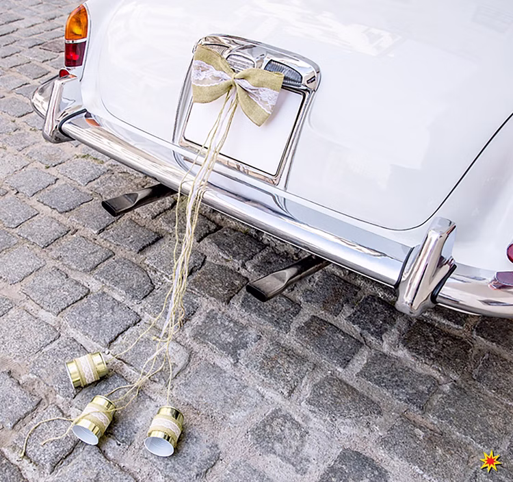 Autoschleifen Hochzeit Set Motorhaube Dosen braun weiß gold Brautauto Wedding Car Autoschmuck Autoschleifen Hochzeit Set Motorhaube Dosen braun weiß gold Brautauto Wedding Car Autoschmuck