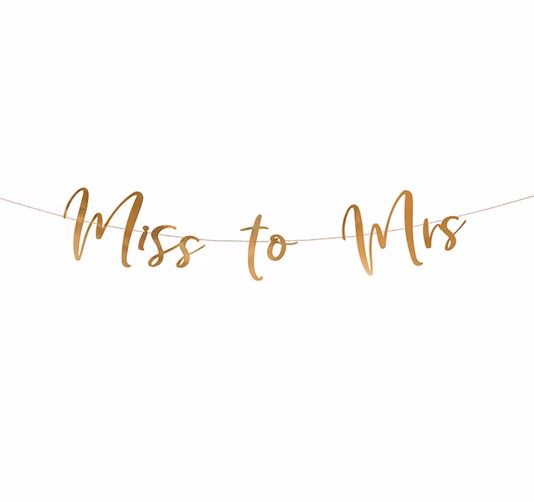 Miss to Mrs Girlande Roségold 76 cm – JGA Deko für Brautparty & Hochzeit JGA Bride to Be Party-Deko SALE Party-Banner Junggesellinnenabschied Hochzeit-Deko Roségoldfarbene Papiergirlande mit dem Schriftzug „Miss to Mrs“ in eleganter Handschrift-Optik.