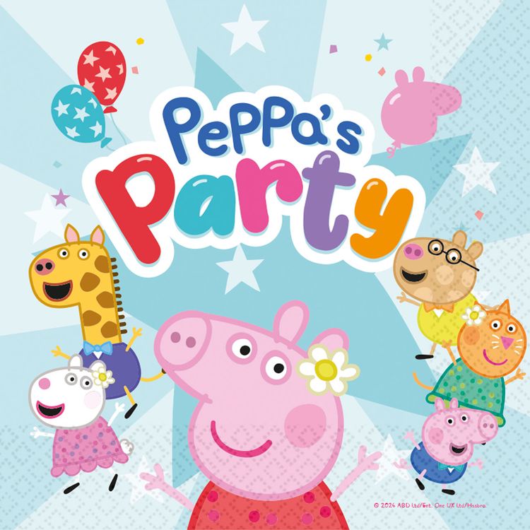 Peppa Wutz Party-Set Kindergeburtstag Peppa Pig 49-tlg. Party-Deko Peppa Wutz Party-Set Kindergeburtstag Peppa Pig Pappgeschirr 49-tlg. Luftballons Geburtstag Mottoparty Party-Zubehör Tischdeko