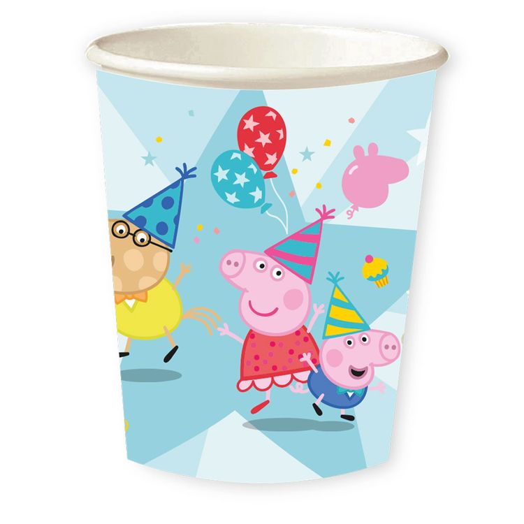 Peppa Wutz Party-Set Kindergeburtstag Peppa Pig 49-tlg. Party-Deko Peppa Wutz Party-Set Kindergeburtstag Peppa Pig Pappgeschirr 49-tlg. Luftballons Geburtstag Mottoparty Party-Zubehör Tischdeko