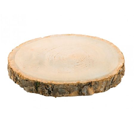 Holzscheibe Baumscheibe 24 cm Deko Hochzeit, 1 Stück