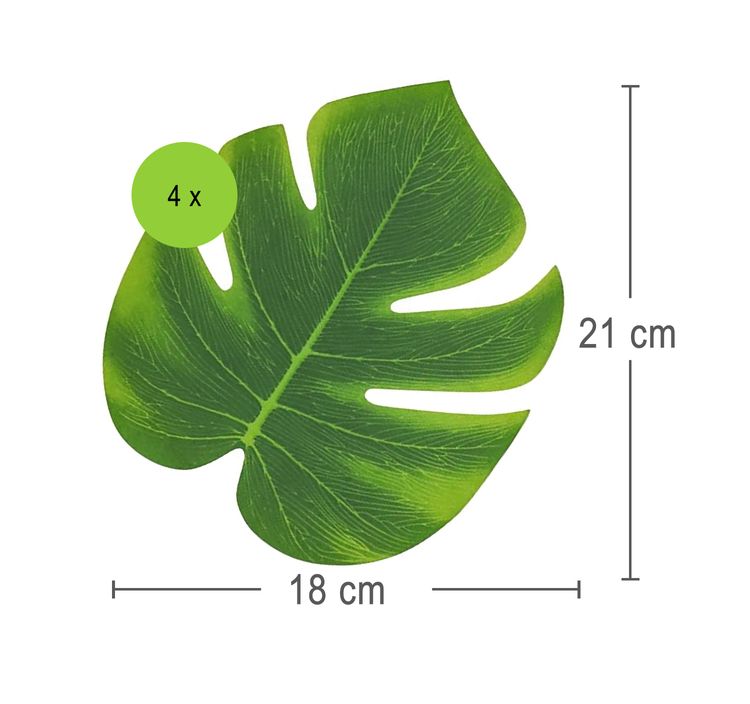 Mottoparty Party-Deko Tropical Hawaii Palmenblätter 13 Stück Mottoparty Party-Deko Tropical Hawaii Palmenblätter verschiedene Größen 13 Stück Hochzeit Geburtstag Tischdeko