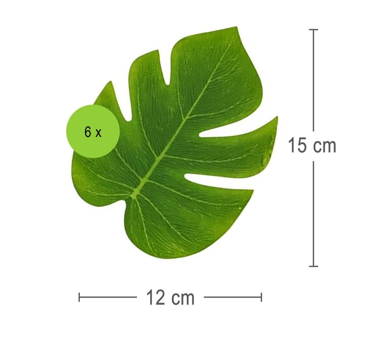 Mottoparty Party-Deko Tropical Hawaii Palmenblätter 13 Stück Mottoparty Party-Deko Tropical Hawaii Palmenblätter verschiedene Größen 13 Stück Hochzeit Geburtstag Tischdeko