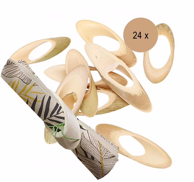 Party-Deko Serviettenhalter oval Holz Tropical 12 Stück Geburtstag Hochzeit Party-Deko Serviettenhalter oval Holz Tropical 12 Stück Geburtstag Hochzeit