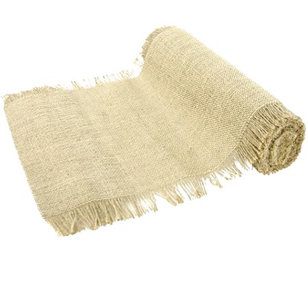 Tischläufer Tischband Jute mit Fransen 5m x 29cm Deko Hochzeit