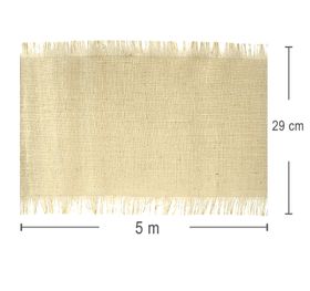 Tischläufer Tischband Jute mit Fransen 5m x 29cm Deko Hochzeit Weihnachten Bastelbedarf