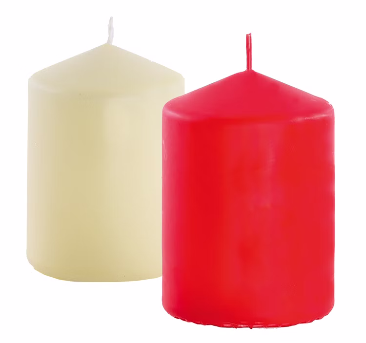 Kerze Stumpenkerze 10 x 6 cm Rot Elfenbein Weihnachten Hochzeit Tischdeko Adventskerze Adventskranz Dekoration Deko Kerze Stumpenkerze 10 x 6 cm Rot Elfenbein Weihnachten Hochzeit Tischdeko Adventskerze Adventskranz Dekoration Deko