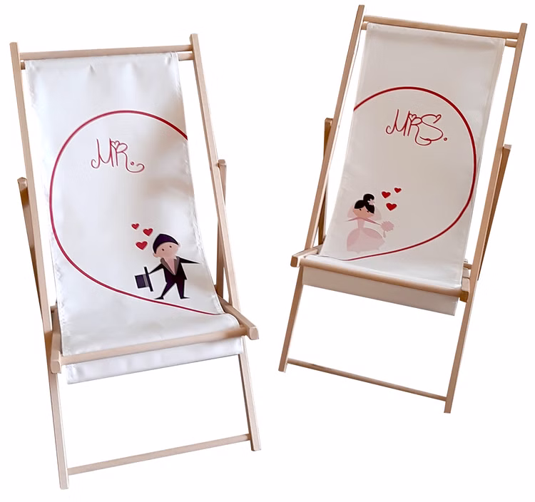 Partner Liegestuhl Brautpaar Mr. & Mrs. individuelles Hochzeitsgeschenk 2 Stück Geschenkidee zur Hochzeit Partner Liegestuhl Brautpaar Mr. & Mrs. individuelles Hochzeitsgeschenk 2 Stück Geschenkidee zur Hochzeit