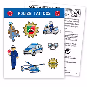 XXL Party-Set Kindergeburtstag Polizei für 6 Kinder 121 Teile Polizist Mottoparty Fasching Geburtstag