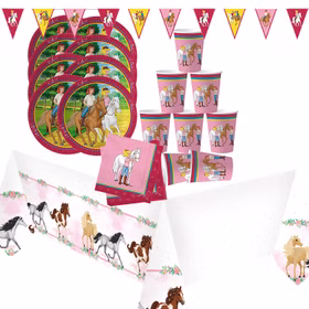 Party-Set Kindergeburtstag Bibi & Tina 38 Teile Geschirr Geburtstag Party Mädchen Geburtstag Mottoparty Bibi Blocksberg Party-Set Kindergeburtstag Bibi & Tina 38 Teile Geschirr Geburtstag Party Mädchen Geburtstag Mottoparty Bibi Blocksberg