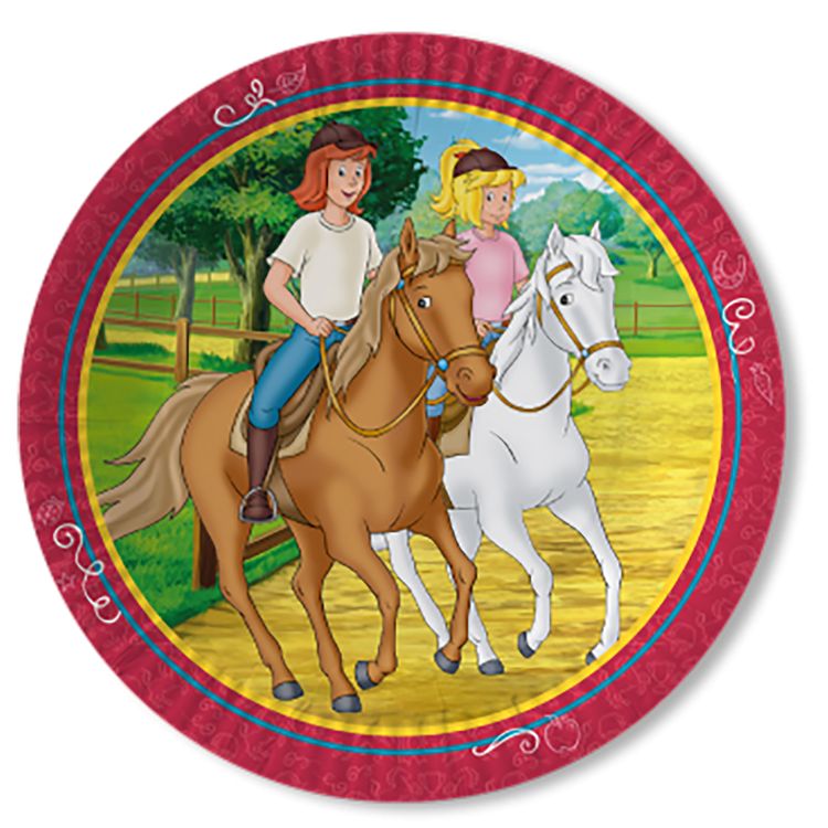 Party-Set Kindergeburtstag Bibi & Tina 38 Teile Geschirr Geburtstag Party Mädchen Geburtstag Mottoparty Bibi Blocksberg