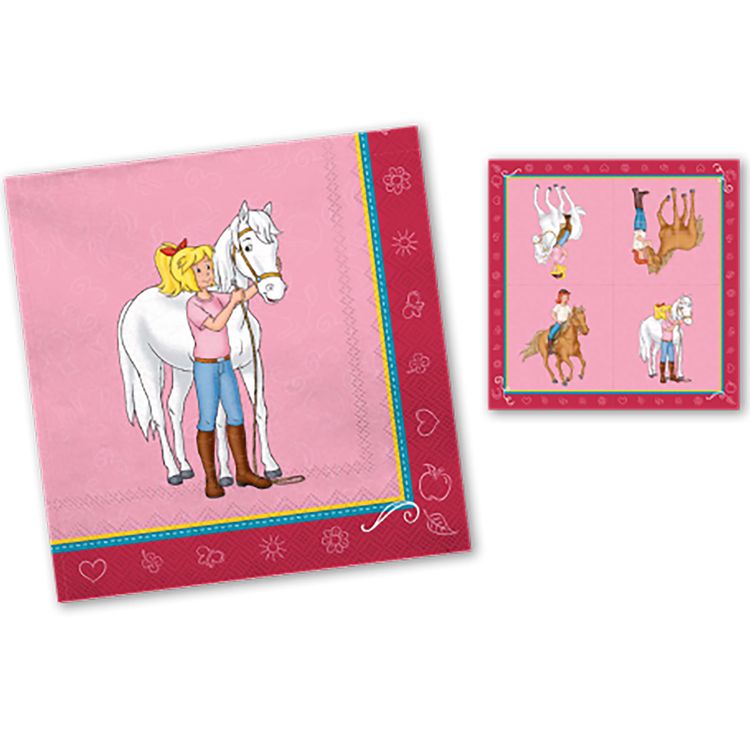 Party-Set Kindergeburtstag Bibi & Tina 38 Teile Geschirr Geburtstag Party Mädchen Geburtstag Mottoparty Bibi Blocksberg