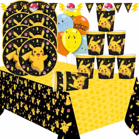 Übersicht Pokemon Party-Set mit Partygeschirr.