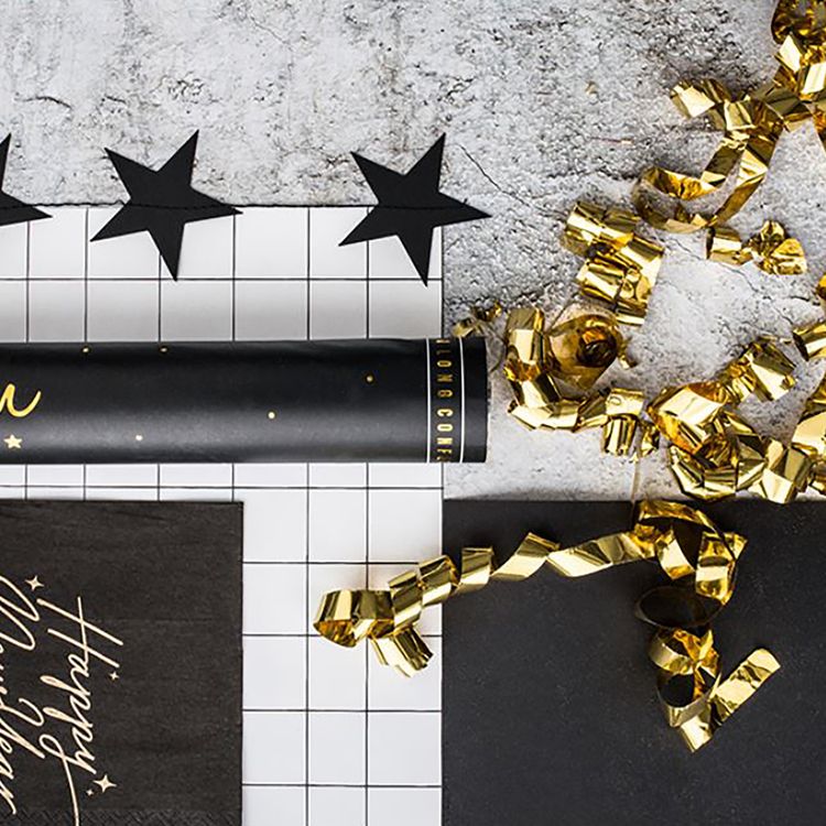 Shooter gold Luftschlangen gekringelt Konfettikanone 60 cm Shooter gold Luftschlangen gekringelt Konfettikanone 60 cm Deko Hochzeit Geburtstag Partyshooter Fasching Karneval