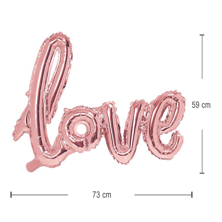 Love Folienballon metallic roségold Deko Hochzeit Party-Deko Folienballon love Schriftzug metallic roségold Deko Hochzeit Valentinstag Verlobung SALE Ballon Luftballon Party-Deko