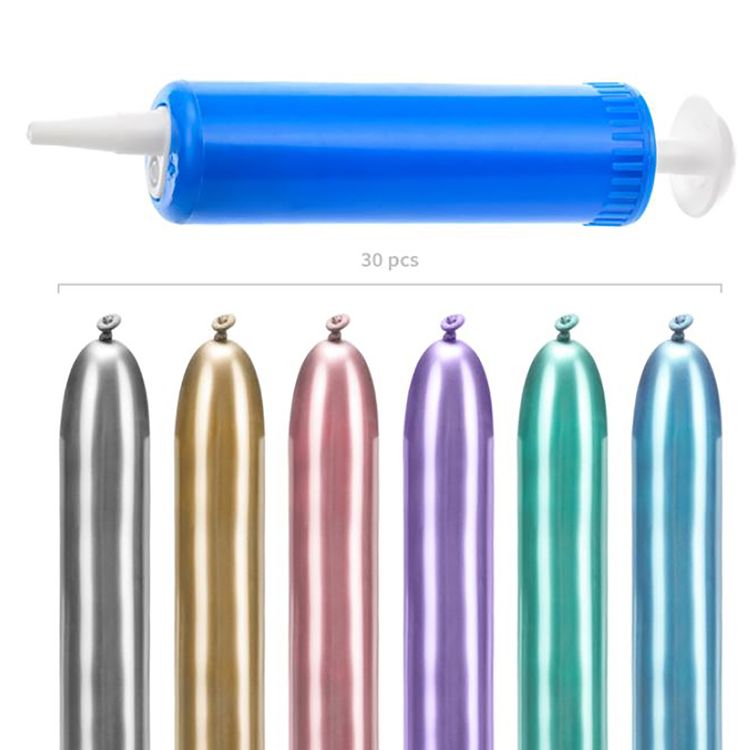 Modellierballons Kindergeburtstag metallic Ballons 31-tlg.  Modellierballons Kindergeburtstag metallic Ballons 31-tlg. Hochzeit Geburtstag Ballons bunt modellieren Hund Tiere Party-Zubehör Kinder