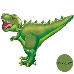  T-Rex Folienballon Dinosaurier Deko Geburtstag 91 x 76 cm Party-Zubehör Kindergeburtstag Geschenk Luftballlon Ballon