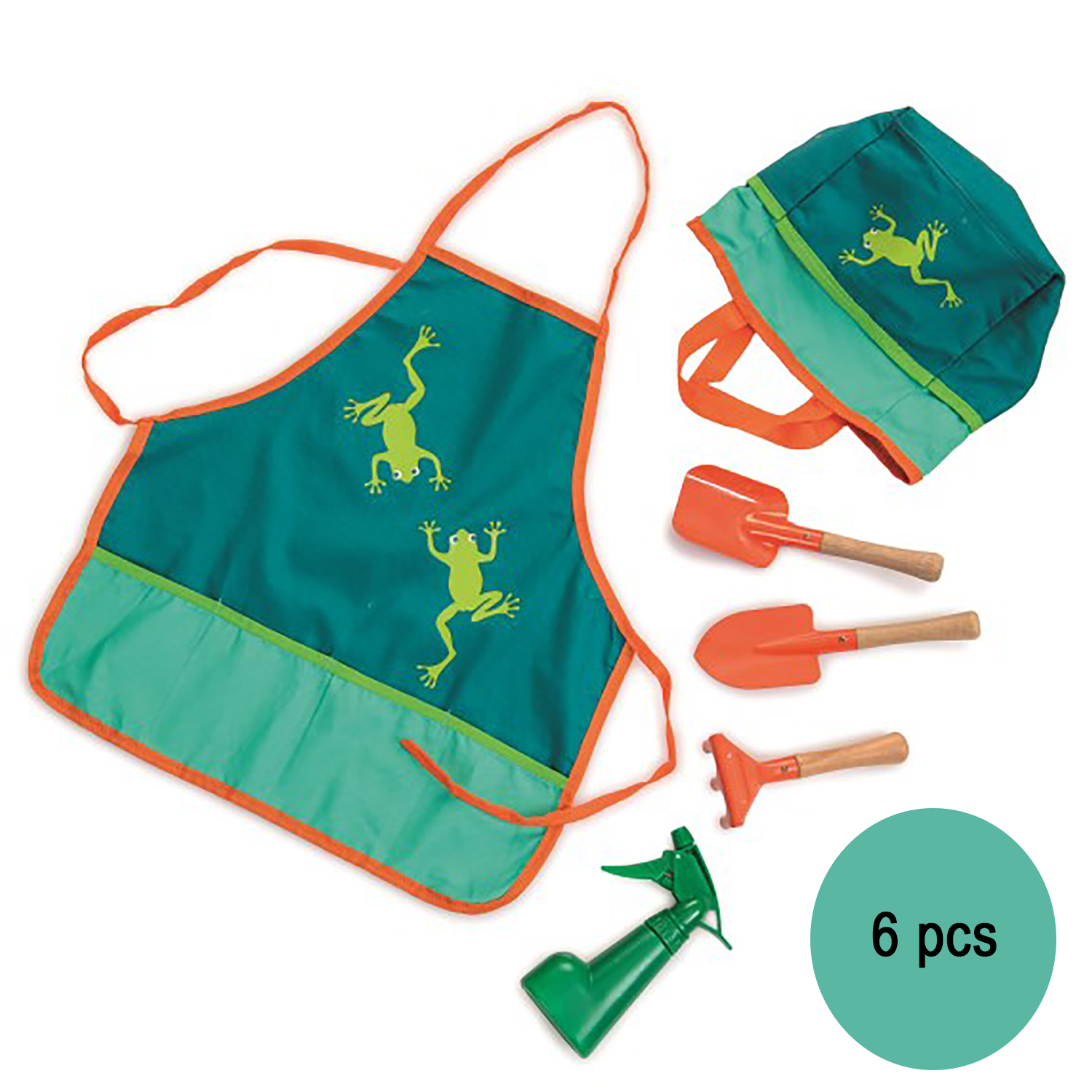 Kinder Garten Schürze inkl. Gartenwerkzeug 6tlg. GärtnerSet