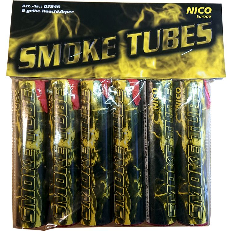 Rachfackeln Smoke Tube Gelb 50 Sekunden, farbiger Rauch