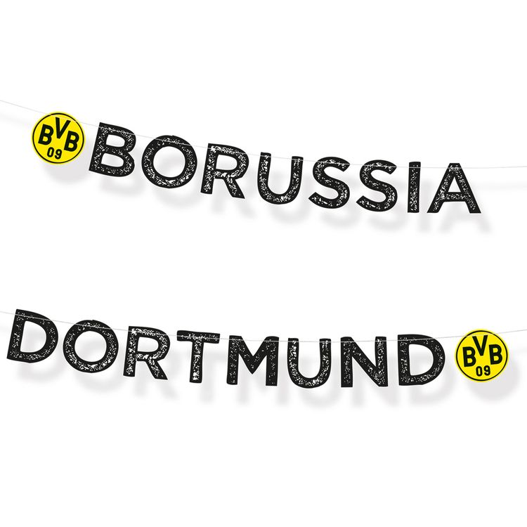 XXL BVB Borussia Dortmund Party-Set schwarz-gelb Fußball 55 Teile Partygeschirr Luftballons Party-Deko Party-Zubehör
