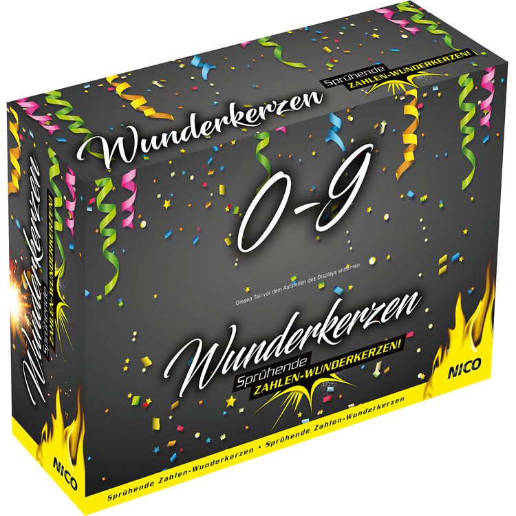 Wunderkerzen Zahlen 0-9 Wunderkerzen Zahlen 0-9 brennenden Wunderkerzenzahlen
