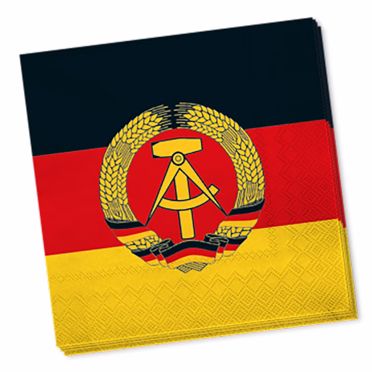 DDR Party-Set Deko für 8 Personen 49-tlg. Pappgeschirr Mottoparty Nostalgie schwarz rot gold Ostalgie Andere Länder DDR Party-Set Deko für 8 Personen 49-tlg. Pappgeschirr Mottoparty Nostalgie schwarz rot gold Ostalgie Andere Länder