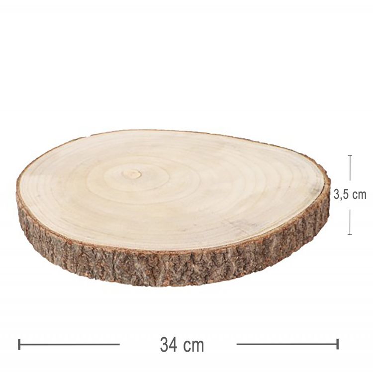 Holzscheibe Baumscheibe 34 cm Deko Hochzeit, 1 Stück Holzscheibe Baumscheibe Deko Hochzeit 1 Stück 34 cm x 3,5 cm Tisch-Deko Geburtstag Sommer-Party Mottoparty DIY Dekoration