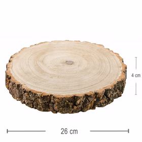 Holzscheibe Baumscheiben-Set Deko Hochzeit 8 Stück 26 x 4 cm Tisch-Deko DIY Basteln Geburtstag Advent Jahreszeiten Ostern Holzscheibe Holzstamm Dekoration