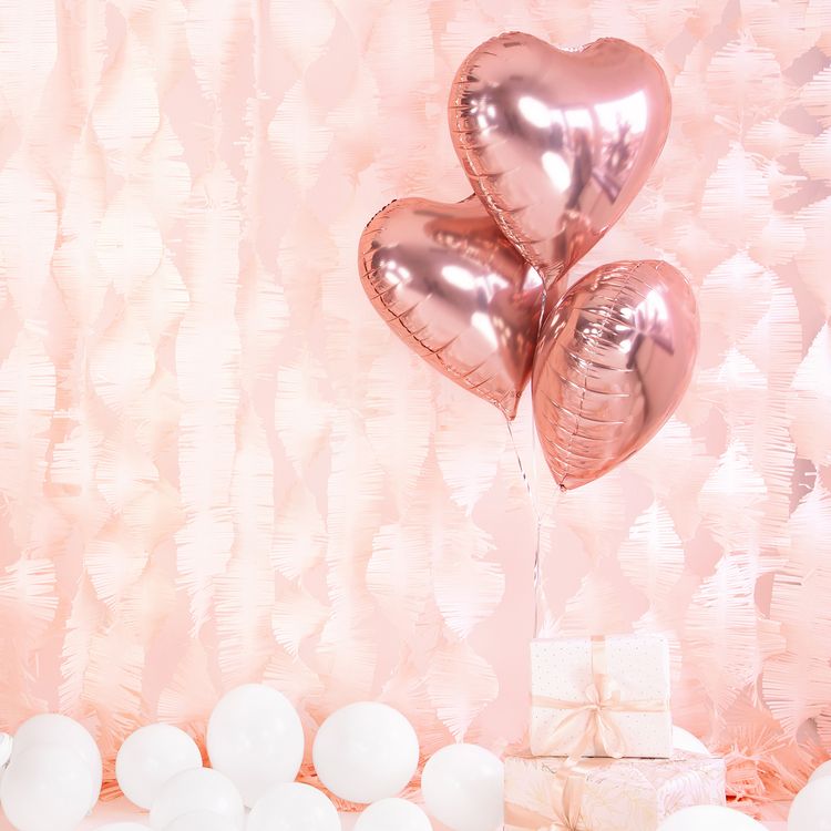 Herz Folienballon Rose Gold 45 cm Hochzeit Valentinstag Liebe Party-Deko