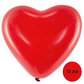 Herz Luftballons rot Ø 40,6 cm 10 Stück Ballon Hochzeit Verlobung Valentinstag Muttertag Liebeserklärung Wedding Hochzeits-Deko Ballons zur Trauung fliegen lassen Ballonflugkarten zur Hochzeit