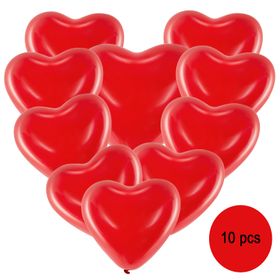 Herz Luftballons rot Ø 40,6 cm 10 Stück Ballon Hochzeit Verlobung Valentinstag Muttertag Liebeserklärung Wedding Hochzeits-Deko Ballons zur Trauung fliegen lassen Ballonflugkarten zur Hochzeit