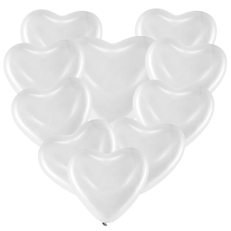 Herz Luftballons weiß Ø 40,6 cm 10 Stück Ballon Hochzeit Verlobung Valentinstag Herz Luftballons weiß Ø 40,6 cm 10 Stück Ballon Hochzeit Verlobung Valentinstag Muttertag Liebeserklärung Wedding Hochzeits-Deko Ballons zur Trauung fliegen lassen Ballonflugkarten zur Hochzeit