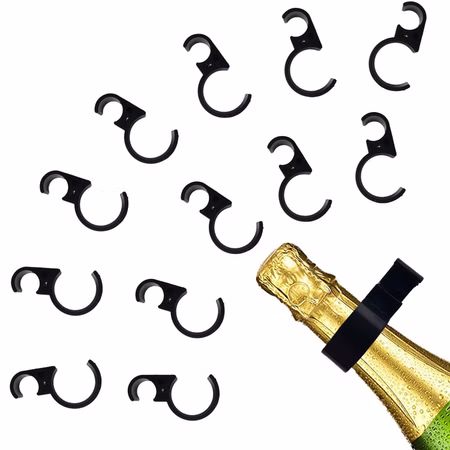 Sektflaschenclip Fontänenhalterung (ohne Fontäne) 12 Stück schwarz Universalhalterung für Flaschen Einsatz in Diskotheken Bars Restaurants Geburtstag Party-Zubehör Hochzeit Sektflaschenclip Fontänenhalterung (ohne Fontäne) 12 Stück schwarz Universalhalterung für Flaschen Einsatz in Diskotheken Bars Restaurants Geburtstag Party-Zubehör Hochzeit