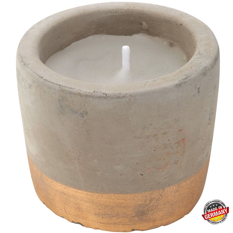 Partykerze klein mit Betonoptik - Goldfinish