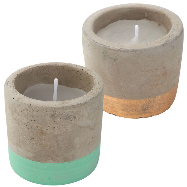 Partykerze klein mit Betonoptik - Mintfinish Partykerze klein mit Betonoptik - Mintfinish