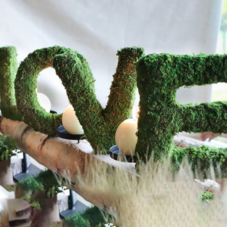 Love Schriftzug grün aus Moosgummi 4 Deko-Buchstaben Love Schriftzug grün aus Moosgummi 4 Deko-Buchstaben Hochzeit Tischdeko Geburtstag Valentinstag Party-Deko rustikal Vintage Natur