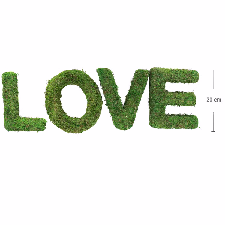 Love Schriftzug grün aus Moosgummi 4 Deko-Buchstaben Hochzeit Tischdeko Geburtstag Valentinstag Party-Deko rustikal Vintage Natur Love Schriftzug grün aus Moosgummi 4 Deko-Buchstaben Hochzeit Tischdeko Geburtstag Valentinstag Party-Deko rustikal Vintage Natur